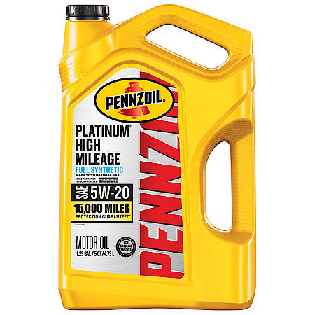 Platinum 5W-20 High Mileage Full Synthetic Motor Oil, 5 Quart