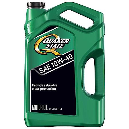10W-40 Conventional Motor Oil, Reduces Engine Wear, 5 Quart
