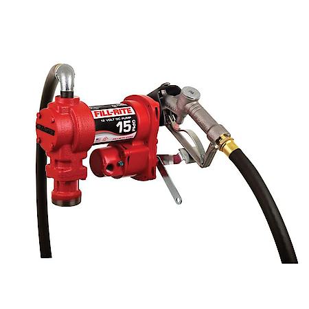 12-Volt 15 GPM 1/4 HP Fuel Transfer Pump (Manual Nozzle Package)