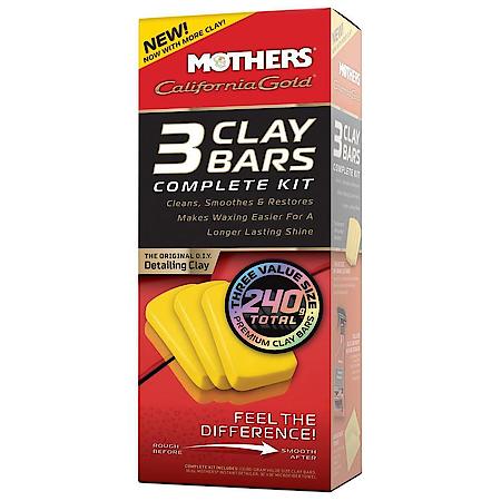 Mothers CA Gold 3 Clay Bar Complete Kit, Clay Bars, Detailer, Microfiber Towel
