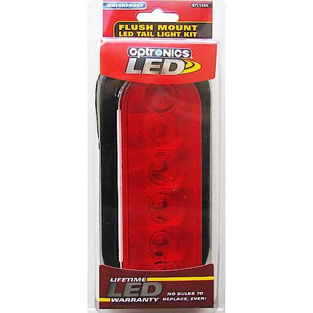 6" Oval, Red LED, Tail Light Kit, Grommet Mount, PL-3 Connection