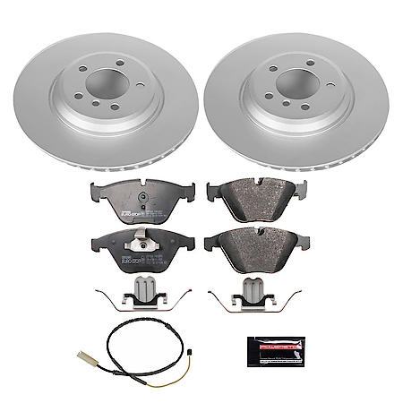 Euro-Stop High-Carbon Coated Rotors, ECE-R90 Brake Pads and Hardware Kit