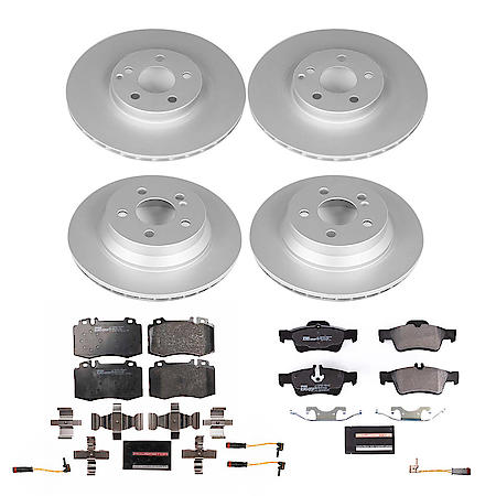 Euro-Stop High-Carbon Coated Rotors, ECE-R90 Brake Pads and Hardware Kit