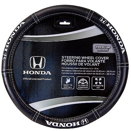 Honda Deluxe Steering Wheel Cover: Leather-Like, Fits 14.5-15.5"
