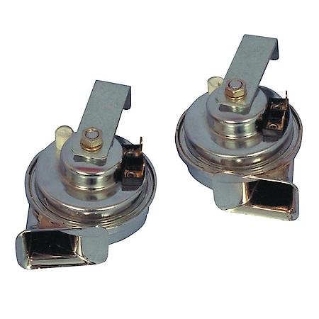 Loud Chrome 12V Dual Tone Horn Set - Easy Install