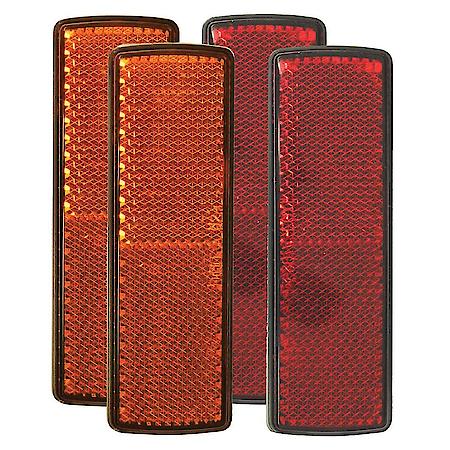 PAIR RECTANGULAR STICK-ON REFLECTOR