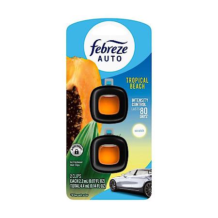 Air Freshener; Auto Vent Clip Tropical 2 Count