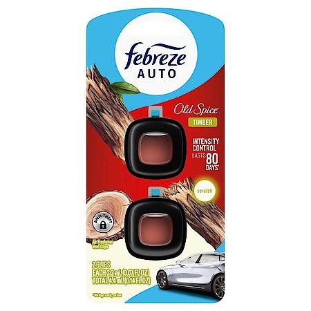 Febreze Auto Vent Clip Freshener - Old Spice Timber 2ct.