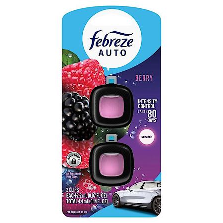 Auto Car Vent Clip Air Freshener, Berry scent, 2 ct.