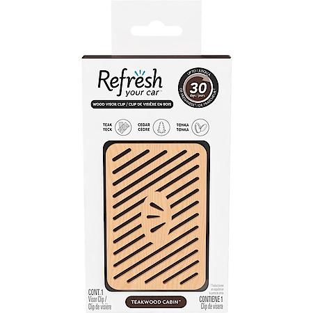 Refresh Your Car! Visor Clip Teakwood Cabin