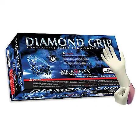 Diamond Grip Powder?Free Latex Gloves ┐ XLarge (100 Pack)