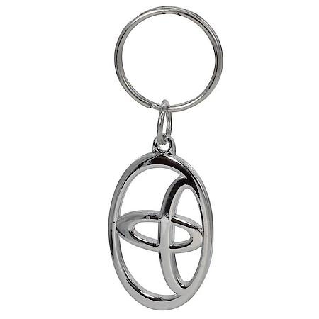 Toyota Key Chain: Toyota Ellipse Enamel Metal Keychain, Chrome