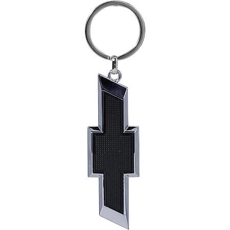 Chevrolet Key Chain: Chevrolet Black Bowtie Enamel Metal Keychain
