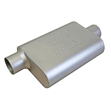 Muffler Deep Race Tone (Most Applications) Inlet 3 Pipe Connection Offset Outlet 3 Center