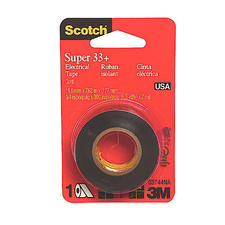 Scotch Super 33+ Electrical Tape - Professional grade - 3/4" wide