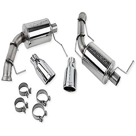 Exhaust System Kit: 409SS, With Mufflers, Dual Exhaust, Rear Exit, RoundSS Tips