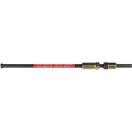 PVF Coated Steel Brake Line: 12" Long, 3/16" Diameter, Universal Fit, 1 Piece