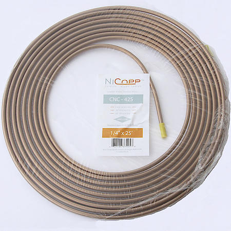 NiCopp Nickel/Copper Brake Line Tubing Coil, 1/4 x 25ft