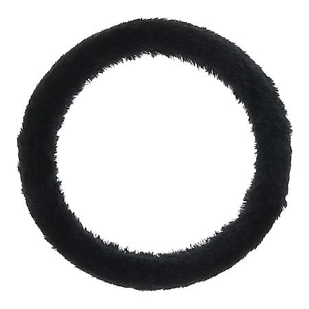 Steering Wheel Cover - Fluffy Black