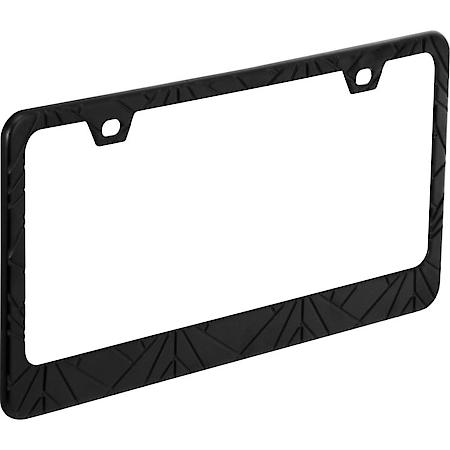 Geometric Chrome License Plate Frame