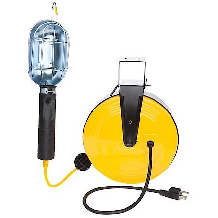 Pro Trouble Light - 50' 18/3 on Metal Retractable Reel