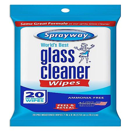 Glass Cleaner Wipes: Same Great Formula As The Spray Glass Cleaner, 20 Pk