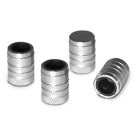 Barrel Tire Valve Caps (Quicksilver), Pack of 4