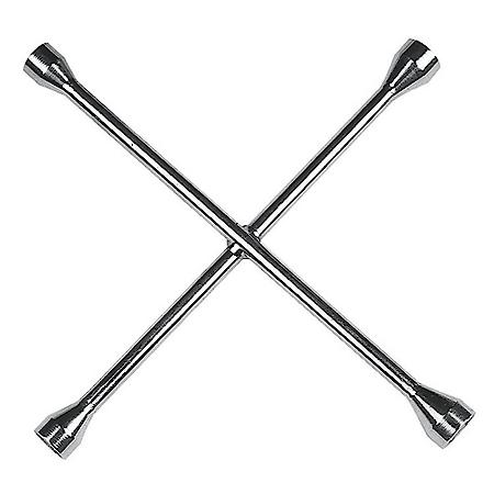 Economy 4-Way Lug Wrench, 14" - Popular Sae & Metric Sizes, Chrome-Plated For A Lasting Finish