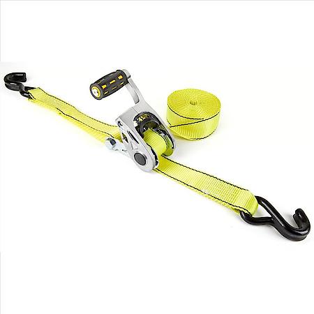 Super Duty Titan Max Grip Ratchet Tie Down, 1-1/2 In. x 15 Ft., Yellow