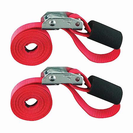 1 in x 6 ft Cinch Strap Cam Tie-Down 1,500 lb 2-Pack