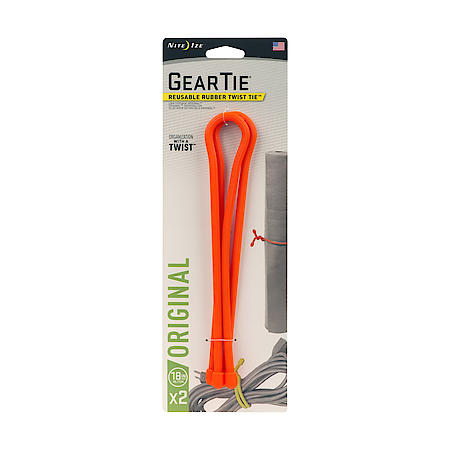 Gear Tie Reusable Rubber Twist Tie 18"