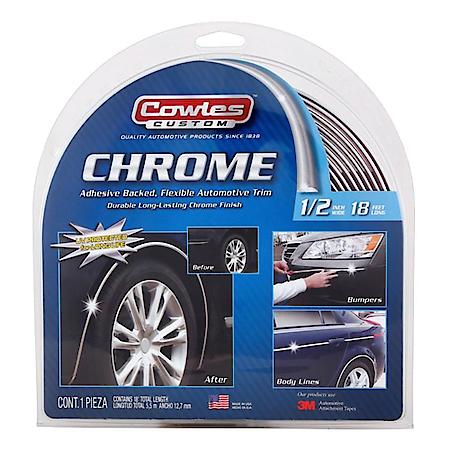 Custom Chrome 1/2" x 18' Body Molding for Cars, Trucks & SUVs