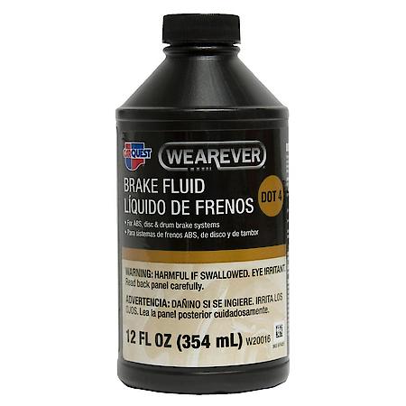 DOT 4 Brake Fluid: Synthetic Formulation, For ABS, Disc, And Drum Brake Systems, 12 oz. Bottle