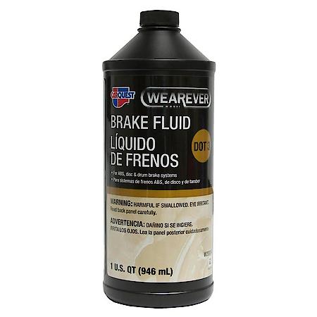 DOT 3 Brake Fluid: Synthetic Formulation, For ABS, Disc, And Drum Brake Systems, 32 oz. Bottle