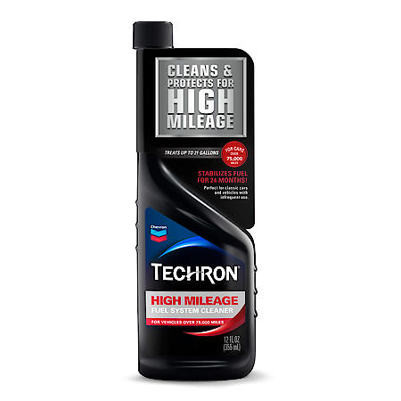 Techron High Mileage Fuel System Cleaner: For Over 75,000 Miles, 12 Oz