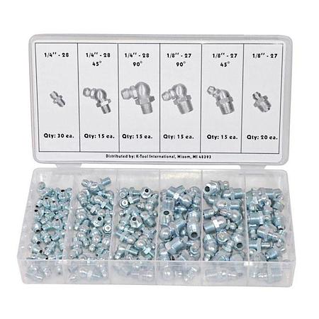 110 Piece Hydraulic Grease Fitting Assortment