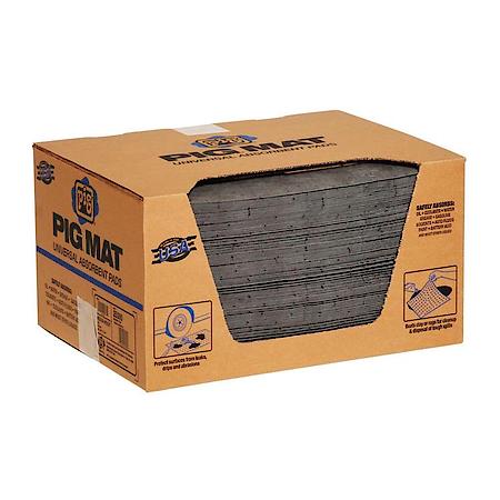 PIG Universal Medium-Weight Absorbent Mat Pad, 100/box