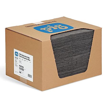 Pig Universal Heavy-Weight Absorbent Mat Pad, 100/Box