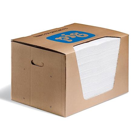 Pig Water-Repellent Oil-Absorbent Heavy-Weight Mat Pad, 100/Box