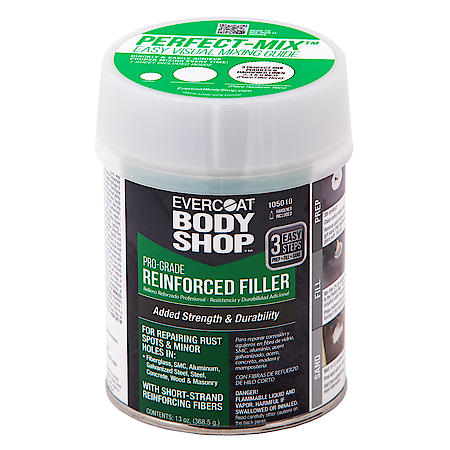 Pro-Grade Reinforced Filler for Rust Repair & Small Holes, 13 oz.