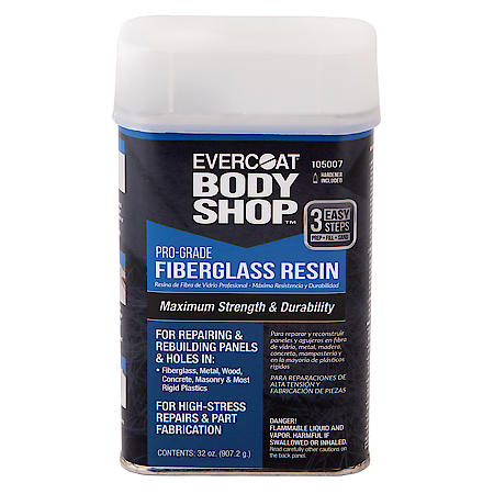 High-Strength Fiberglass Resin for Repair & Fabrication, 32 oz.