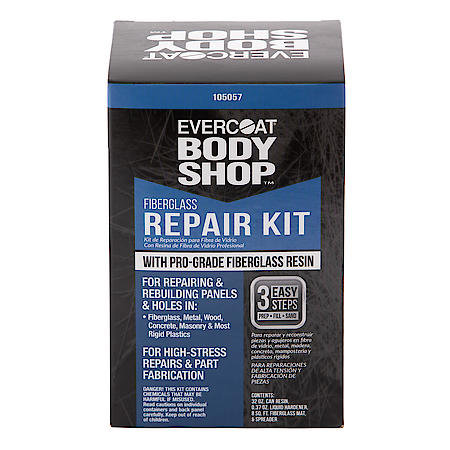 Fiberglass Resin Repair Kit with Pro-Grade Fiberglass Resin, 32 oz.