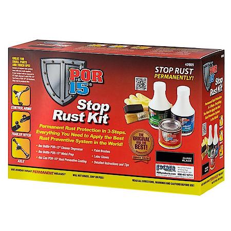 3-Step Rust Prevention Kit: Clean, Coating - 6 sq ft Coverage, Gloss Black