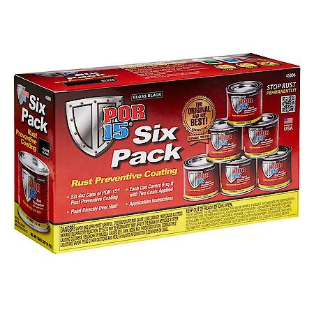 Six Pack - Rust Preventive Coating Gloss Black - 4 oz. Cans