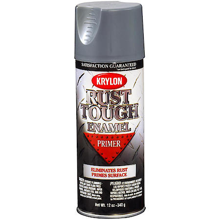 Krylon, Rust Tough Primer, Ultra Flat, Gray, 12-oz