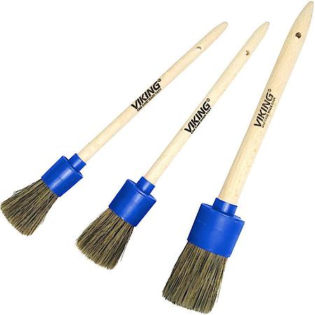 Multi Purpose Detail Brushes for Interior and Exterior, 3 Pack