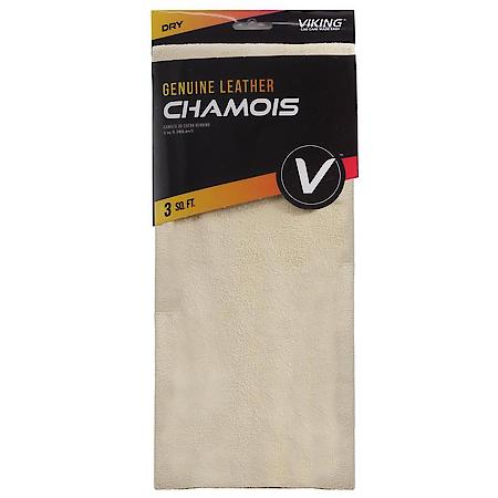 Genuine Leather Premium Super Absorbent Chamois; 3 Square Feet