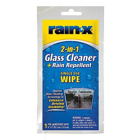 2-n-1 Glass Cleaner with Rain Repellent Wipe, 8"x9", Pack of 1
