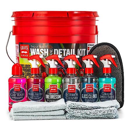Ultimate Wash & Detail Bucket Kit : 4-Gallon Bucket Kit, 12 Piece