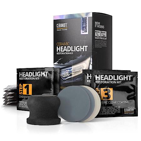 Ceramic Headlight Restoration Kit : Guaranteed To Last As Long As You Own Your Vehicle, 10 Wipe Kit